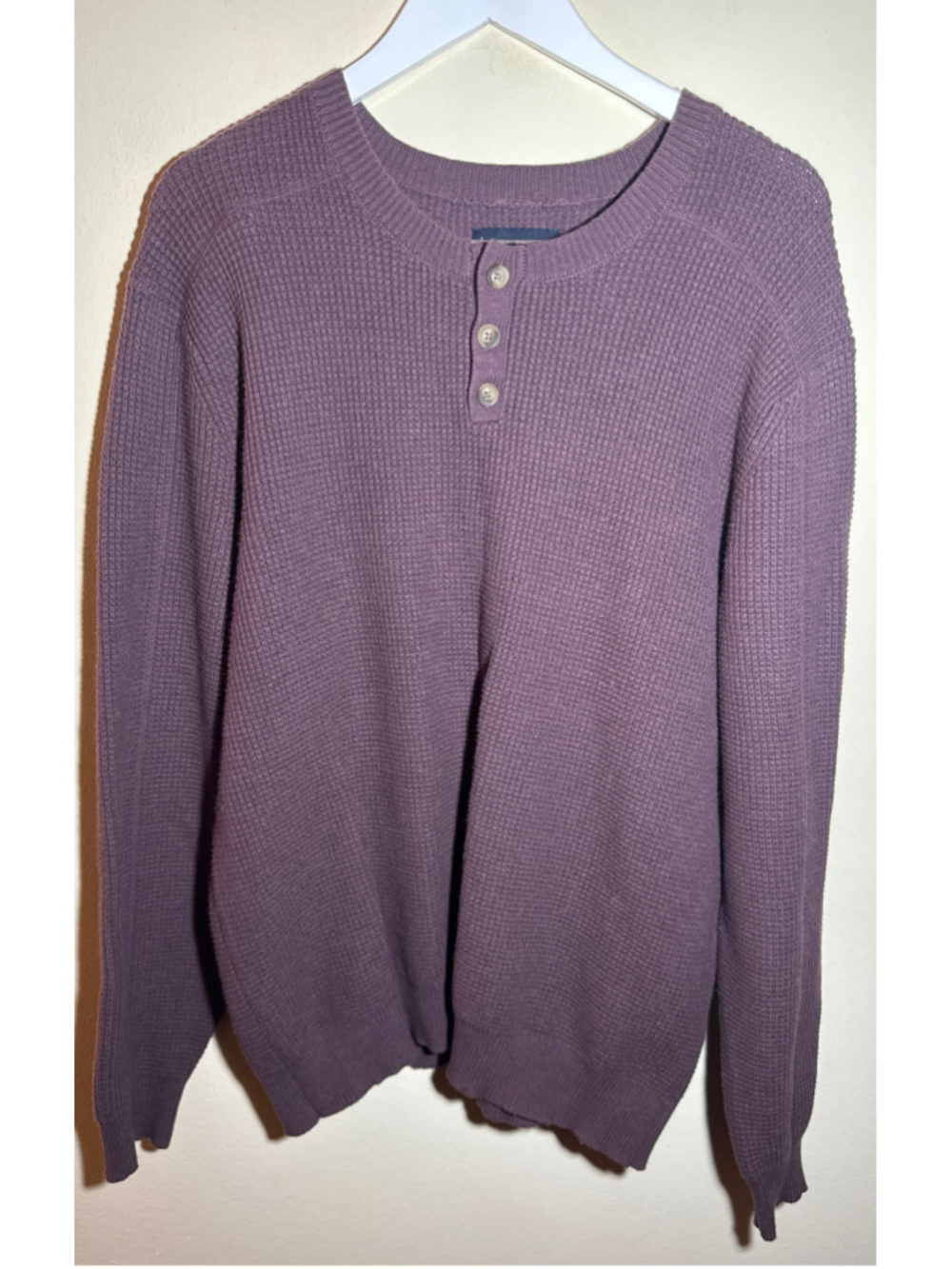 Lucky Brand Purple Henley Sweater Size XL
